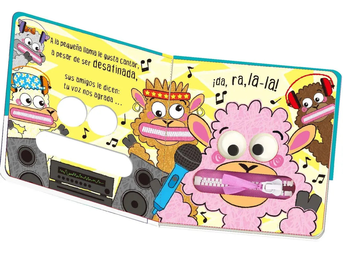 Libro ¡la La Llamas! Con Cremallera Y Ojos Movibles