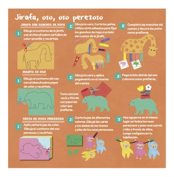 Libro Animales Salvajes Mi Arte Con Stencils Pop Out