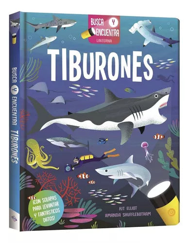 Libro Tiburones Busca Y Encuentra Con Linterna
