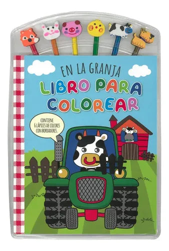 Pack De 4 Libros Para Colorear Con Lápices Temáticos