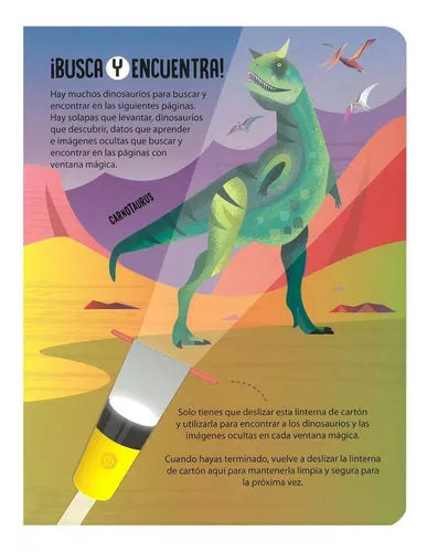 Libro Dinosaurios Busca Y Encuentra Con Linterna