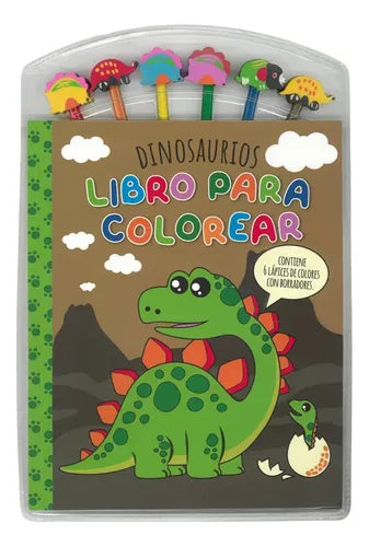 Pack De 4 Libros Para Colorear Con Lápices Temáticos