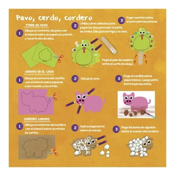 Libro Animales De La Granja Mi Arte Con Stencils Pop Out