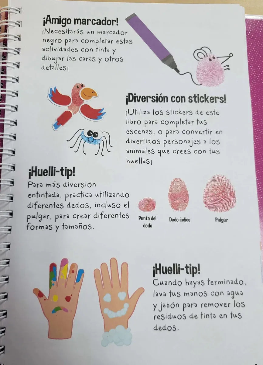 Libro Animales Pinta Con Huellas