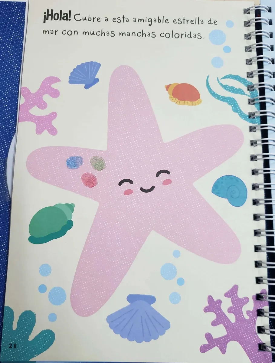 Libro Bajo El Mar Pinta Con Huellas