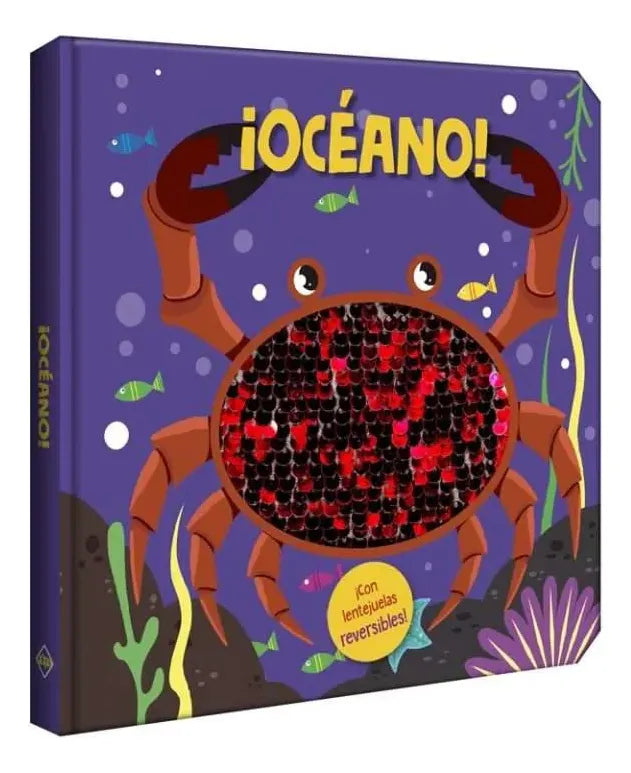 Libro Didáctico Océano Con Lentejuelas Reversibles
