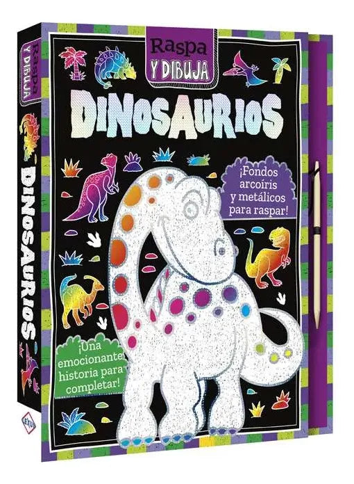 Libro Dinosaurios Colección Raspa Y Dibuja