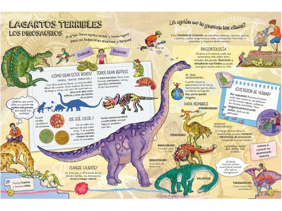 Libro infantil La Vida de los Dinosaurios
