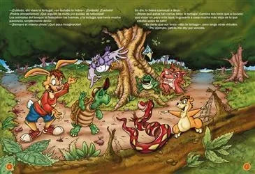 Fábulas clásicas tesoros infantiles verde
