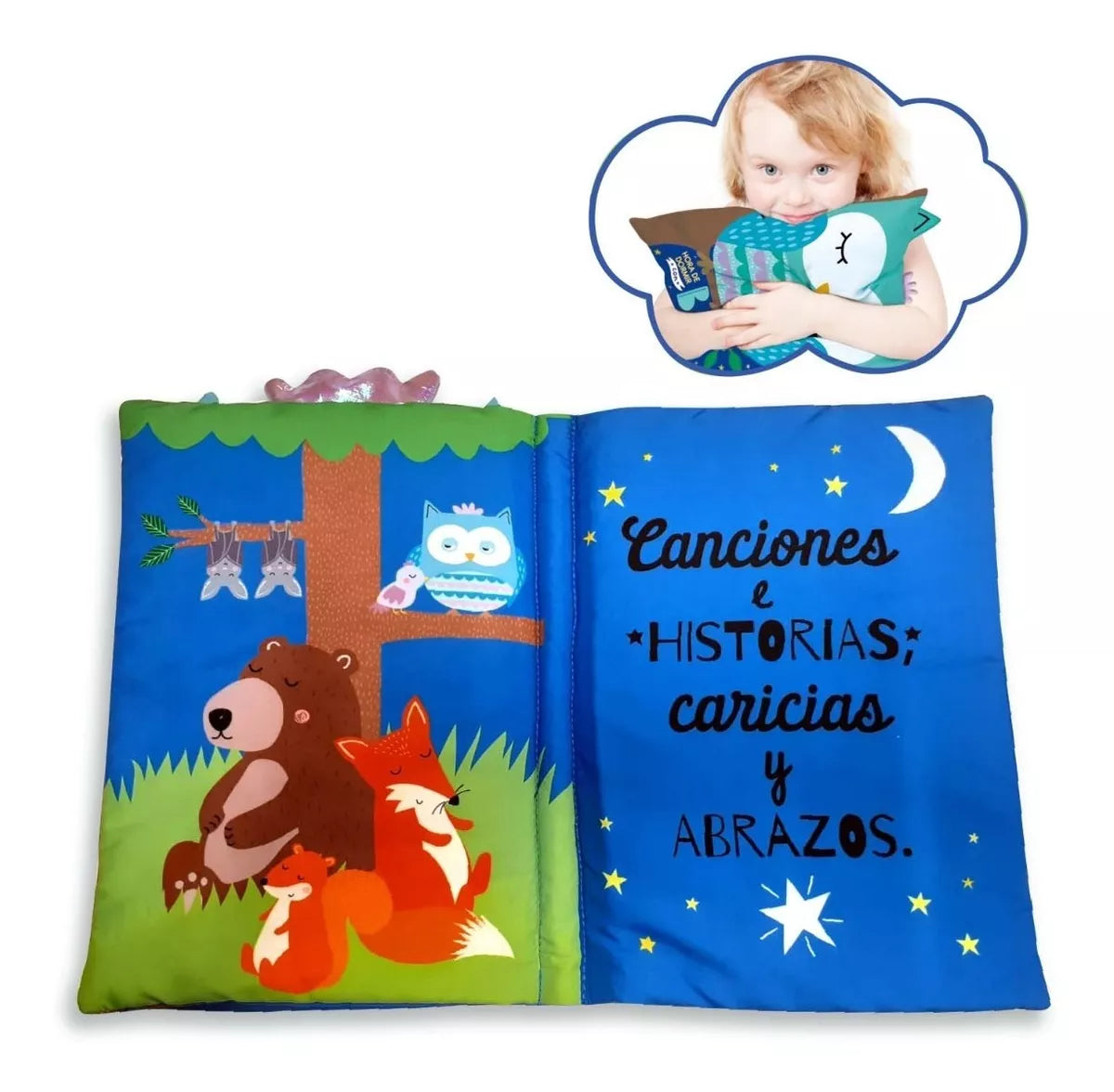 Libro De Tela Hora De Dormir Con Buho