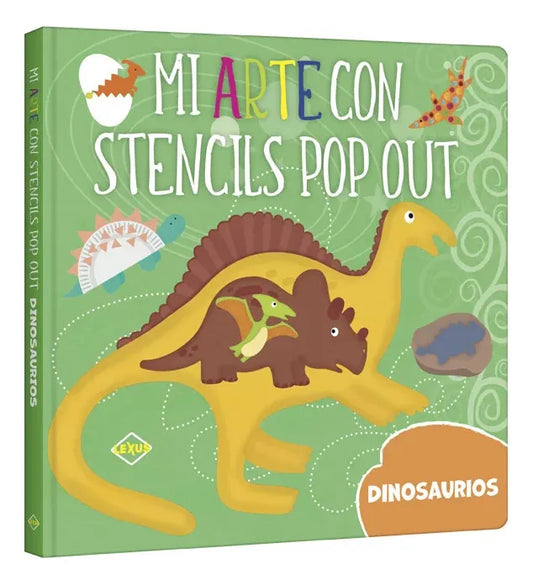 Libro Dinosaurios Mi Arte Con Stencils Pop Out