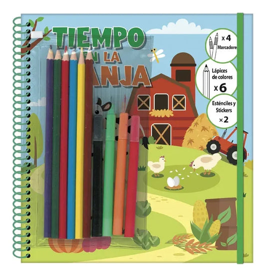 Libro Tiempo En La Granja Libro Para Dibujar Y Colorear