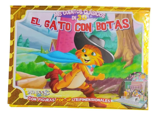 Libro Mis Cuentos Clásicos En 3d El Gato Con Botas