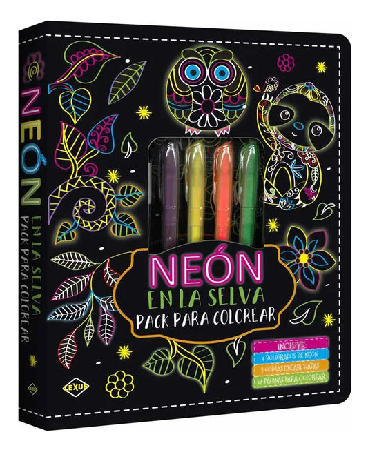 Libro Neón Pack Para Colorear En La Selva Agregar a favoritos