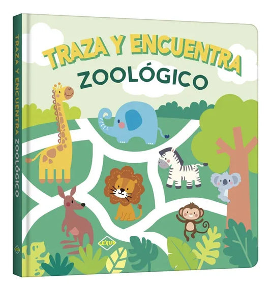 Libro Traza Y Encuentra - Zoológico