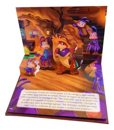 Libro Mis Fábulas Clásicas En 3d La Cigarra Y La Hormiga