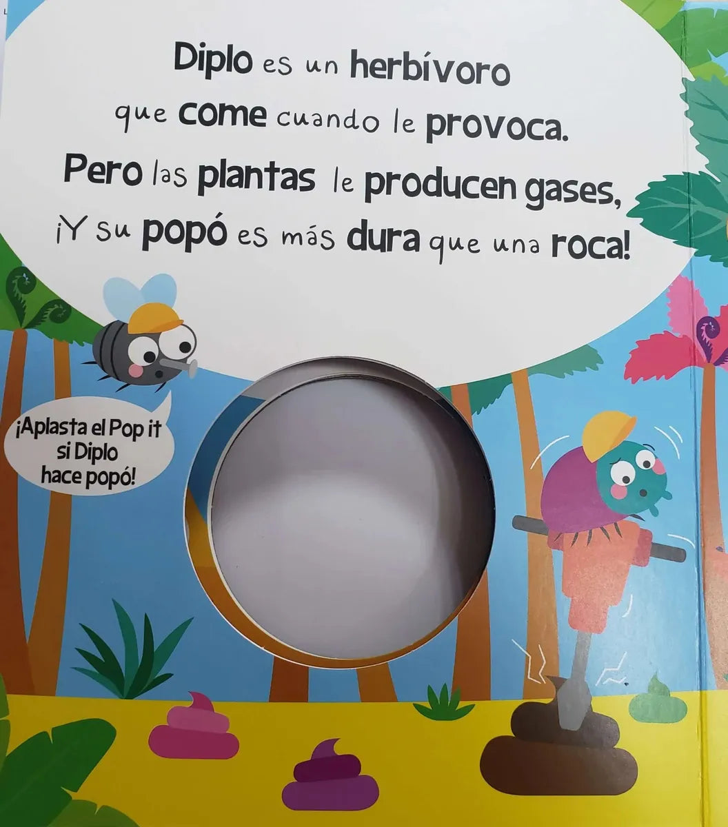 Libro ¡jurásico Popó! Pop It