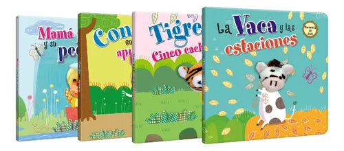 Colección 4 Libros Con Marioneta De Dedo