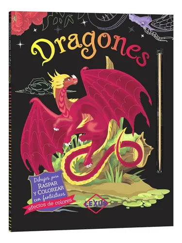 Libro Dragones Colección Raspar Y Colorear