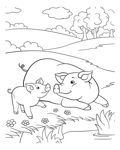 Libro En La Granja Libro Para Colorear