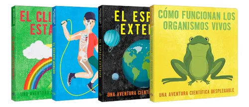 Pack Científico Desplegable 4 Libros Para Explorar El Mundo