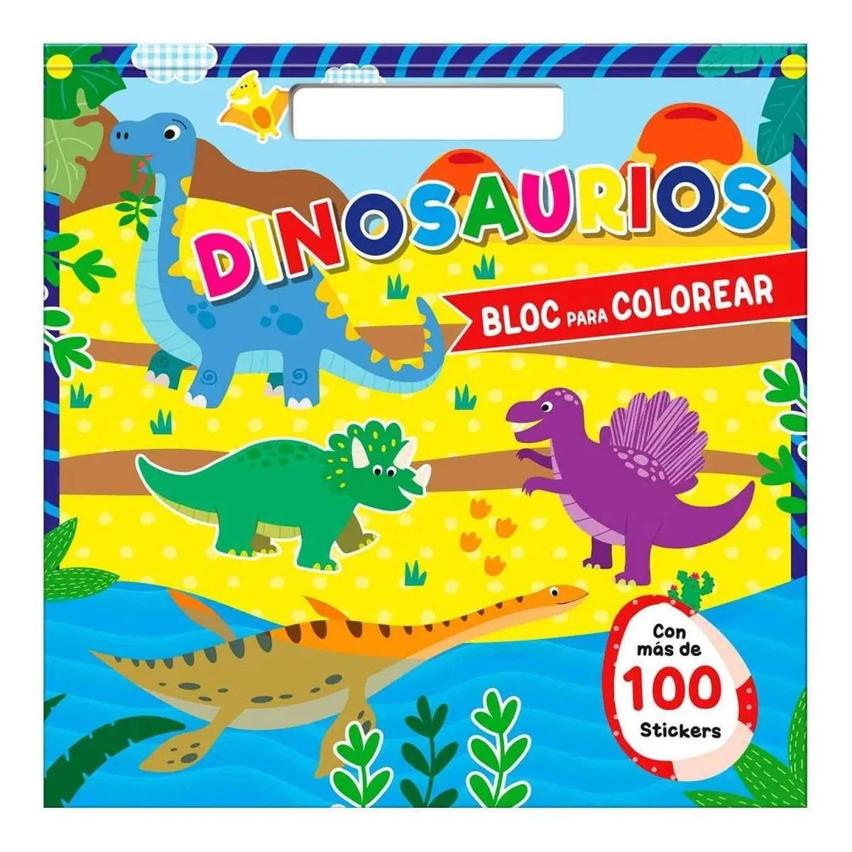 Libro Dinosaurios Bloc Para Colorear