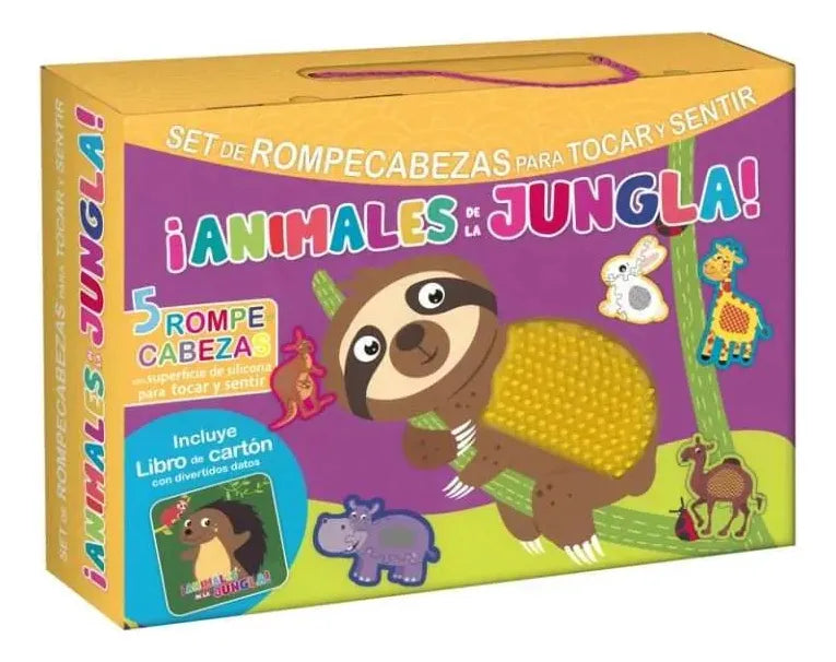 Libro Animales De La Jungla Rompecabezas Para Tocar Y Sentir