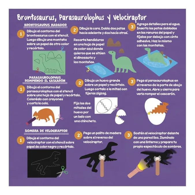 Libro Dinosaurios Mi Arte Con Stencils Pop Out