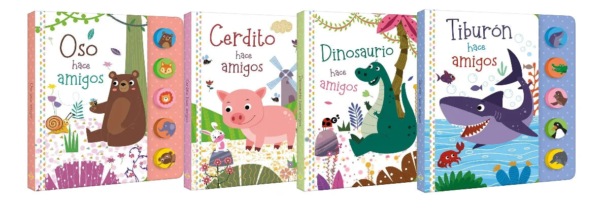 Colección Hace Amigos Libros Interactivos Con Sonidos
