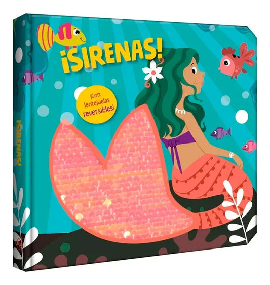 Libro Didáctico Sirenas Con Lentejuelas Reversibles