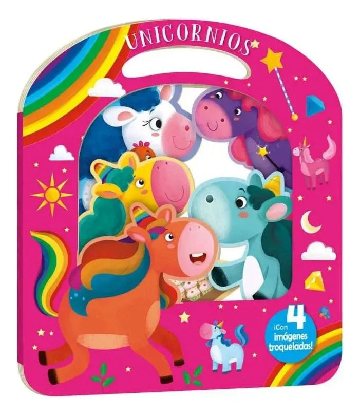Libro Unicornios 4 Imágenes Troqueladas