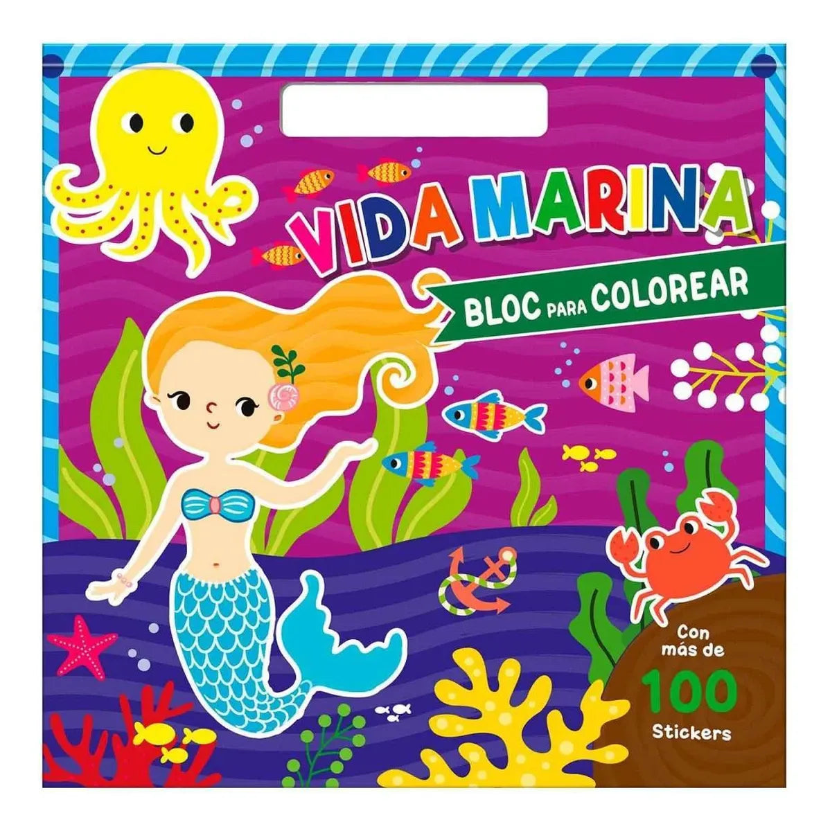 Libro Vida Marina Bloc Para Colorear