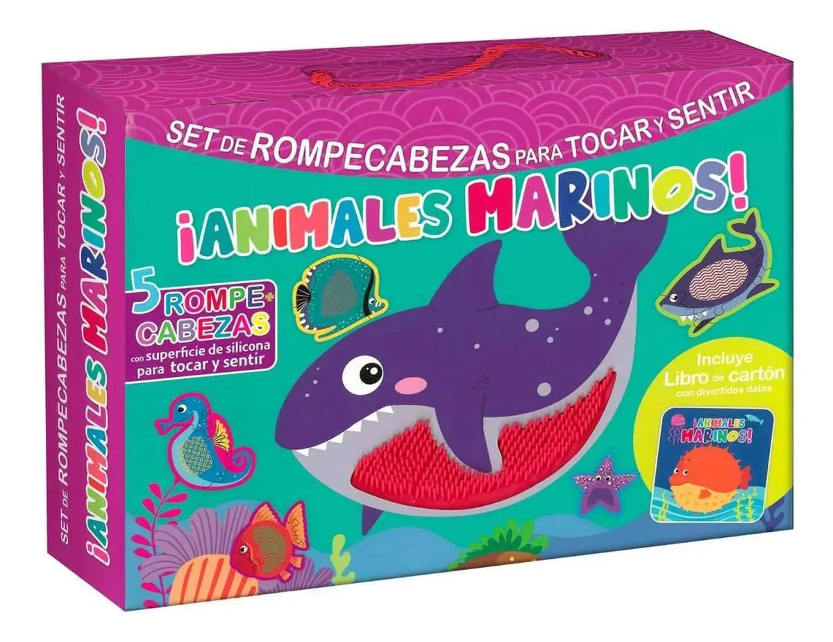 Libro Animales Marinos Rompecabezas Para Tocar Y Sentir