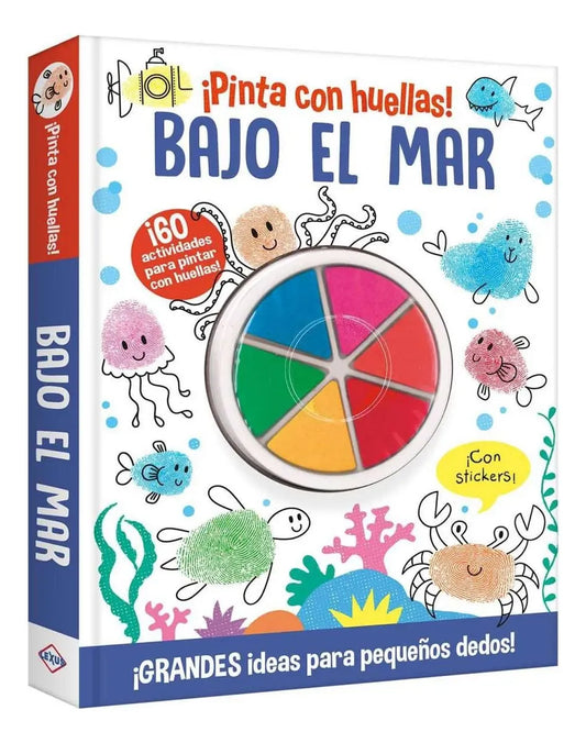 Libro Bajo El Mar Pinta Con Huellas