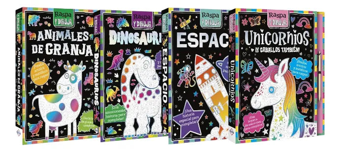 Colección Raspa Y Dibuja X4