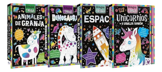 Colección Raspa Y Dibuja X4