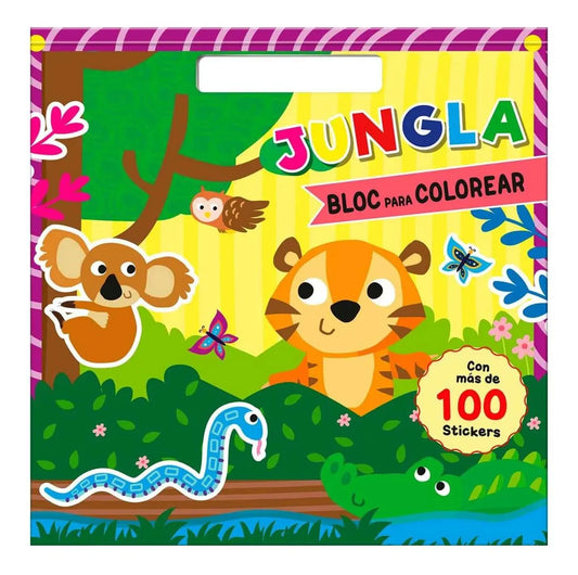 Libro Jungla Bloc Para Colorear