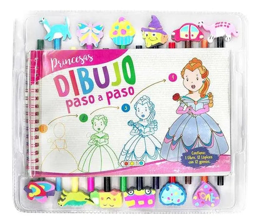 Libro Dibujo Paso A Paso: Princesas