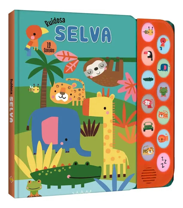 Libro Ruidosa Selva 12 Sonidos