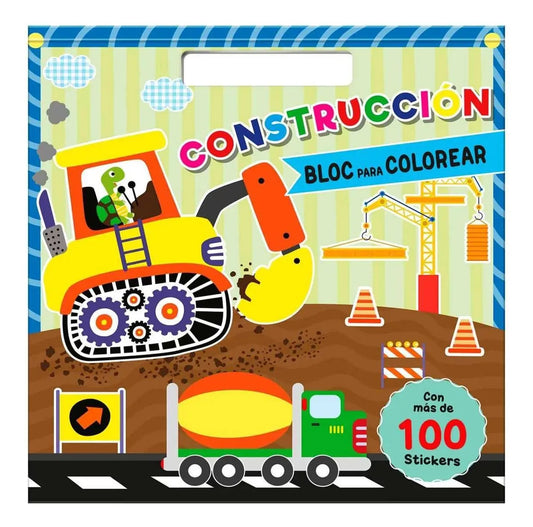 Libro Construcción Bloc Para Colorear