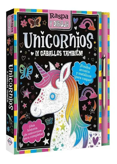 Libro Unicornios Colección Raspa Y Dibuja