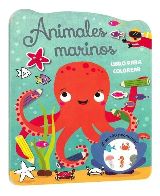 Libro Animales Marinos Para Colorear