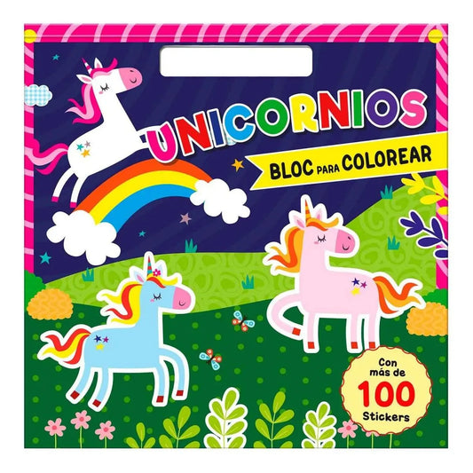 Libro Unicornios Bloc Para Colorear