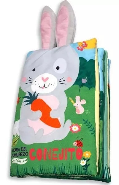 Libro Tela Hora De Almuerzo Con Conejito
