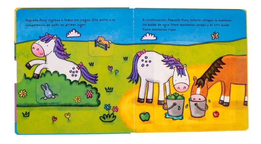 Libro didáctico Pequeña Pony, empuja, gira y más