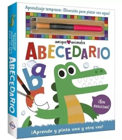 Libro Abecedario - Diversión Para Pintar Con Agua