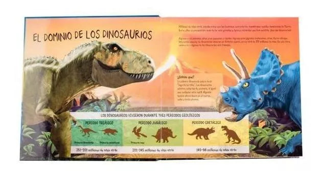 LIBRO DINOSAURIOS INCREÍBLES ¡ROAR! ESCENARIOS 3D