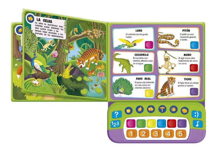 Libro sonoro Animales Computadora para niños