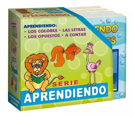 Libro aprendiendo 4 libros números, letras, colores y opuesto