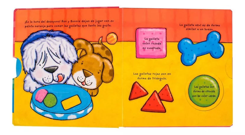 Libro didáctico Mis Mascotas, empuja, gira y más